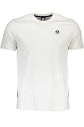 T-Shirt Weies Herren Kurzarm-T-Shirt mit Logo und