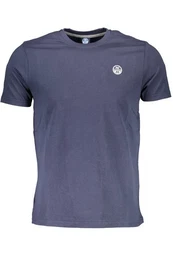 T-Shirt Herren Kurzarm T-Shirt Blau mit Rundhals und Logo