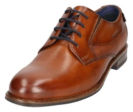 Schnrschuh, Abendschuh, Businessschuh mit kleinem Stretcheinstzen, Weite G