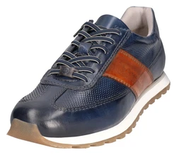 bugatti Sneaker Freizeitschuh Halbschuh Schnürschuh Blau/Hellblau