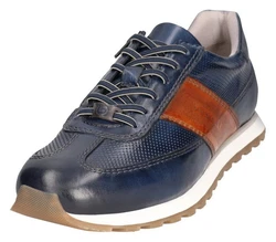bugatti Sneaker Freizeitschuh Halbschuh Schnürschuh Blau/Hellblau
