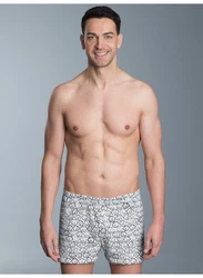 Trigema Boxershorts TRIGEMA Boxer-Shorts Smiley-Muster Rot/Silber/Dunkelrot/Weiß/Braun/Creme