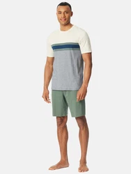 Schiesser Pyjama Casual Nightwear Blau/Grün/Dunkelgrün/Türkis/Grau/Khaki