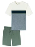 Schiesser Pyjama Casual Nightwear Blau/Grün/Dunkelgrün/Türkis/Grau/Khaki