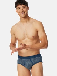 Schiesser Slip Original Classics 2-Pack Dunkelblau/Blau/Grau/Hellblau