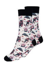 Socken Rockabilly Devil im Oldtimer-Design