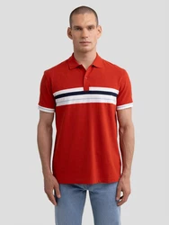 BIG STAR Poloshirt POLOER orange/rot