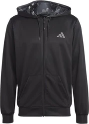 adidas Hoodie TR-ES+ BL FZ JA SCHWARZ/GRAU