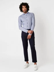 DESOTO Langarmhemd Hellblau/Grau/Dunkelblau/Blau
