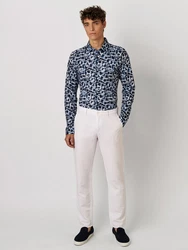DESOTO Langarmhemd Blau/Dunkelblau/Hellblau