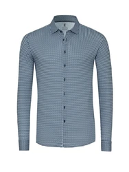 DESOTO Langarmhemd Hellblau/Dunkelblau/Blau