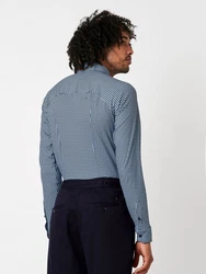 DESOTO Langarmhemd Hellblau/Dunkelblau/Blau