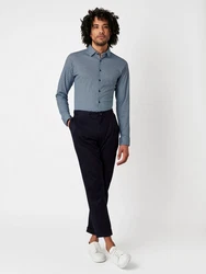 DESOTO Langarmhemd Hellblau/Dunkelblau/Blau