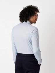 DESOTO Langarmhemd Hellblau/Blau
