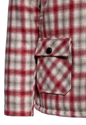 KingKerosin Winterjacke mit Teddyfutter Rot/Braun/Creme