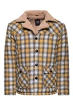 KingKerosin Winterjacke mit Teddyfutter Creme/Gelb/Braun