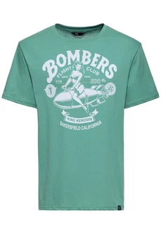 KingKerosin Print-Shirt Bombers mit Pinup-Print Türkis/Grün/Dunkelgrün