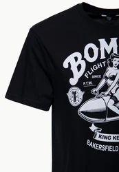 KingKerosin Print-Shirt Bombers mit Pinup-Print Lila/Grün/Braun/Blau