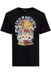 KingKerosin Print-Shirt Man's Ruin Blau/Dunkelblau/Schwarz/Grau