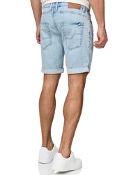 Indicode Herren Sommer Jeans Shorts B556a Hellblau/Blau