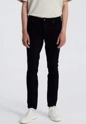 DENIM PROJECT Slim-fit Jeans mit Logo-Badge Schwarz/Bordeaux/Braun