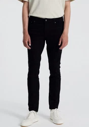 DENIM PROJECT Slim-fit Jeans mit Logo-Badge Schwarz/Bordeaux/Braun