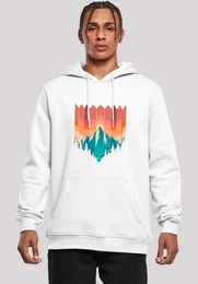 Kapuzenpullover Berg Sonnenuntergang Geometrisch Premium Qualitt