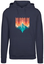 F4NT4STIC Kapuzenpullover Berg Sonnenuntergang Geometrisch 