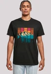 F4NT4STIC T-Shirt Berg Sonnenuntergang Retro Braun/Orange/Schwarz/Rot/Türkis/Beige