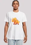 F4NT4STIC T-Shirt Ser Triceratops Dinosaurier Weiß/Rot/Creme