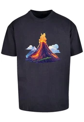 F4NT4STIC T-Shirt Vulkanausbruch Rot/Braun