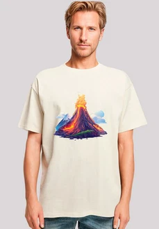 F4NT4STIC T-Shirt Vulkanausbruch Rot