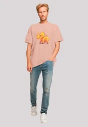 F4NT4STIC T-Shirt Ser Triceratops Dinosaurier Rosa/Orange