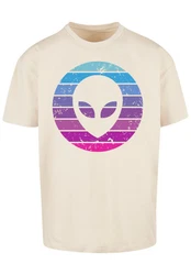 F4NT4STIC T-Shirt Alien Kopf Weiß/Creme/Mischfarben/Beige