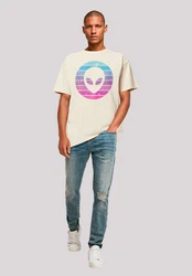 F4NT4STIC T-Shirt Alien Kopf Weiß/Creme/Mischfarben/Beige