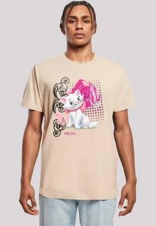 F4NT4STIC T-Shirt Aristocats Marie Meow Schmetterling Beige/Creme/Rosa