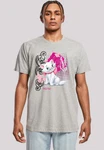 F4NT4STIC T-Shirt Aristocats Marie Meow Schmetterling Grau/Silber/Hellgrau/Rosa