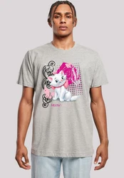 F4NT4STIC T-Shirt Aristocats Marie Meow Schmetterling Grau/Silber/Hellgrau/Rosa