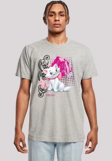 F4NT4STIC T-Shirt Aristocats Marie Meow Schmetterling Grau/Silber/Hellgrau/Rosa