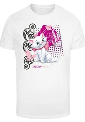 F4NT4STIC T-Shirt Aristocats Marie Meow Schmetterling Weiß/Silber/Creme/Rosa