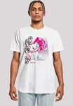 F4NT4STIC T-Shirt Aristocats Marie Meow Schmetterling Weiß/Silber/Creme/Rosa