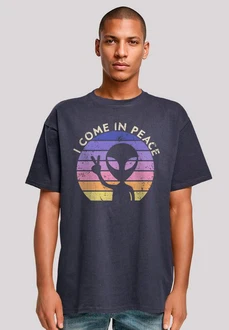 F4NT4STIC T-Shirt Alien Peace Sunset
