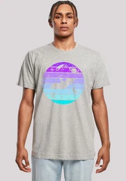 T-Shirt Retro Alien Weltraum Sonnenuntergang Premium Qualitt