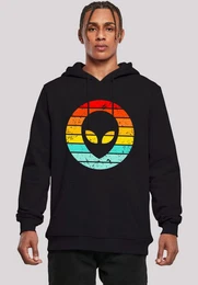 Kapuzenpullover Alien Retro Sonnenuntergang Premium Qualitt