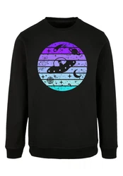 F4NT4STIC Sweatshirt Retro Alien Weltraum Sonnenuntergang 