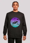 F4NT4STIC Sweatshirt Retro Alien Weltraum Sonnenuntergang 