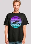 F4NT4STIC T-Shirt Retro Alien Weltraum Sonnenuntergang Lila/Schwarz/Mischfarben/Blau