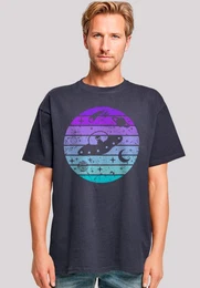 T-Shirt Retro Alien Weltraum Sonnenuntergang Premium Qualitt