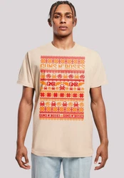 F4NT4STIC T-Shirt Guns And Roses Beige/Khaki