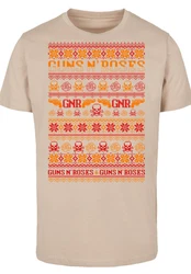 F4NT4STIC T-Shirt Guns And Roses Beige/Khaki